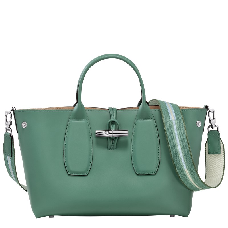 Longchamp Le Roseau M Handbag Sage | 581-SPXHDY