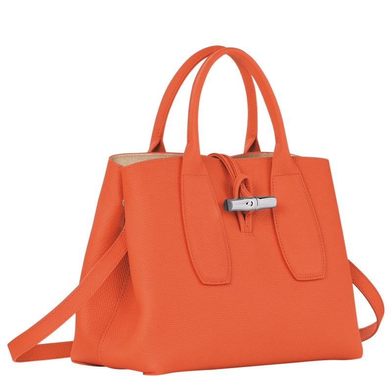 Longchamp Le Roseau M Handbag Turuncu | 72481-IPGZ