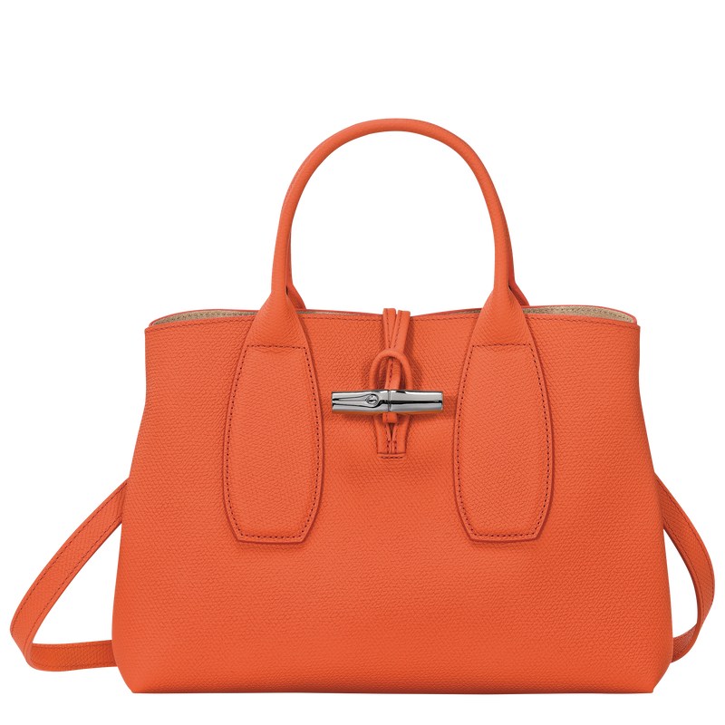 Longchamp Le Roseau M Handbag Turuncu | 72481-IPGZ