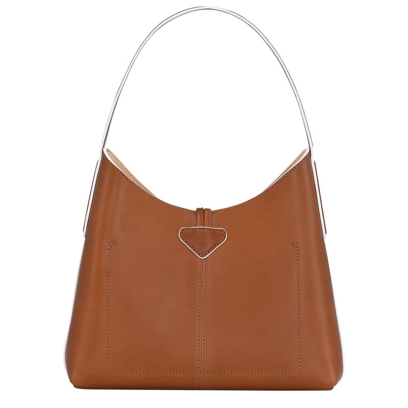 Longchamp Le Roseau M Hobo Bag Cognac | 803-BPVGNK