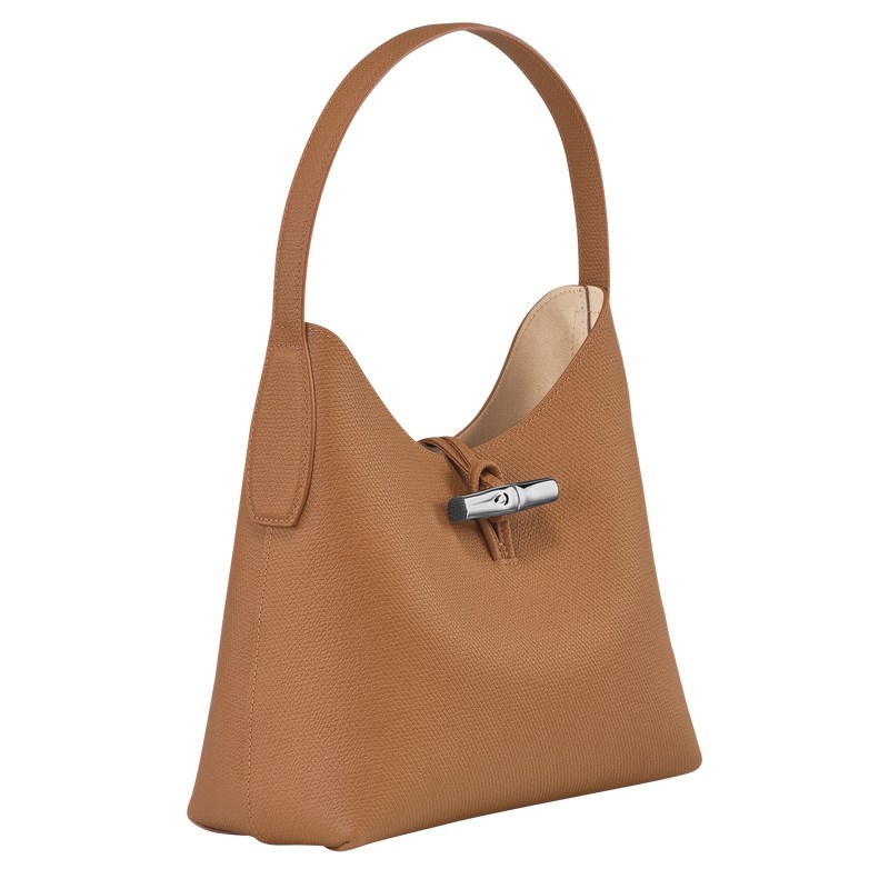 Longchamp Le Roseau M Hobo Bag Natural | 97648-URLA