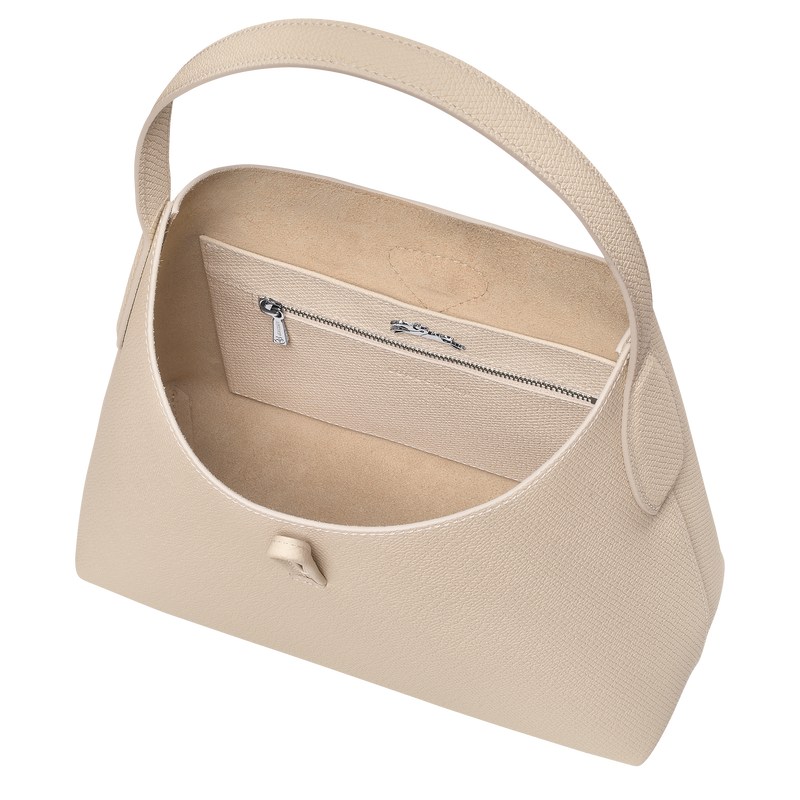 Longchamp Le Roseau M Hobo Bag Paper | 49286-BOQR