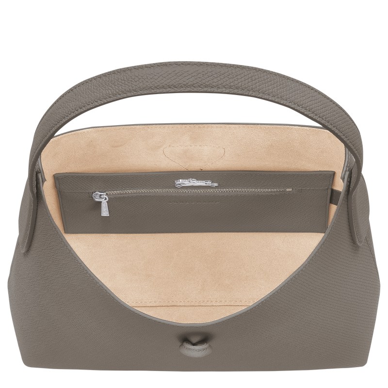 Longchamp Le Roseau M Hobo Bag Turtledove | 32814-HNSD