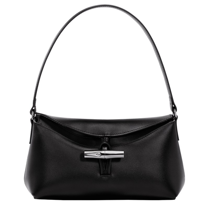 Longchamp Le Roseau S Hobo Bag Siyah | 61945-POHG