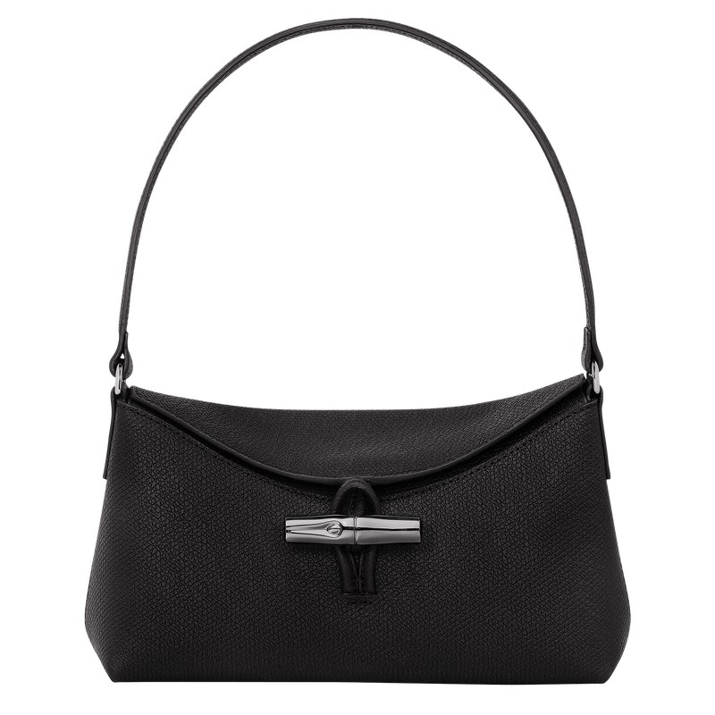 Longchamp Le Roseau S Hobo Bag Siyah | 79412-VOYH