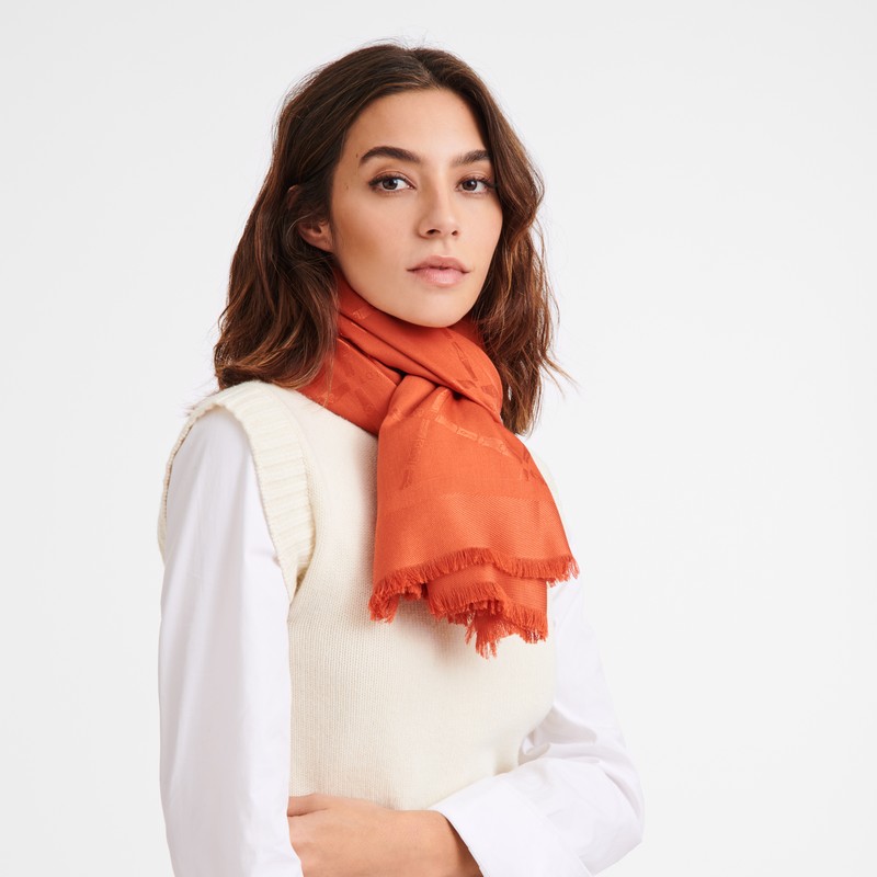 Longchamp Le Roseau Shawl Paprika | 69785-SNBJ