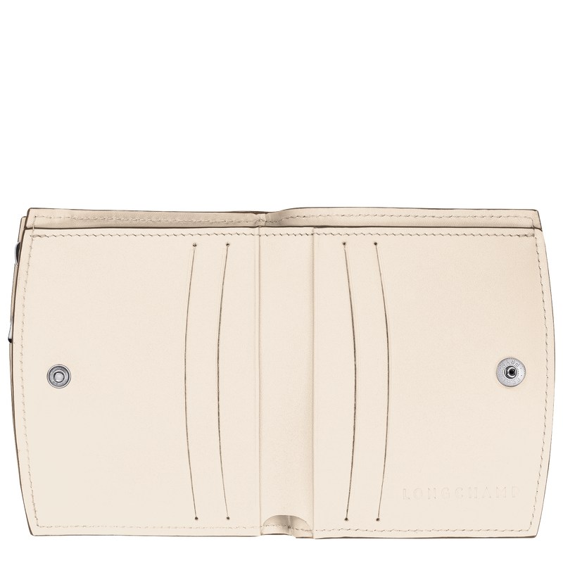 Longchamp Le Roseau Wallet Ecru | 29760-QROG