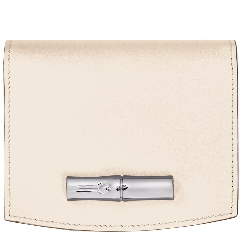 Longchamp Le Roseau Wallet Ecru | 29760-QROG