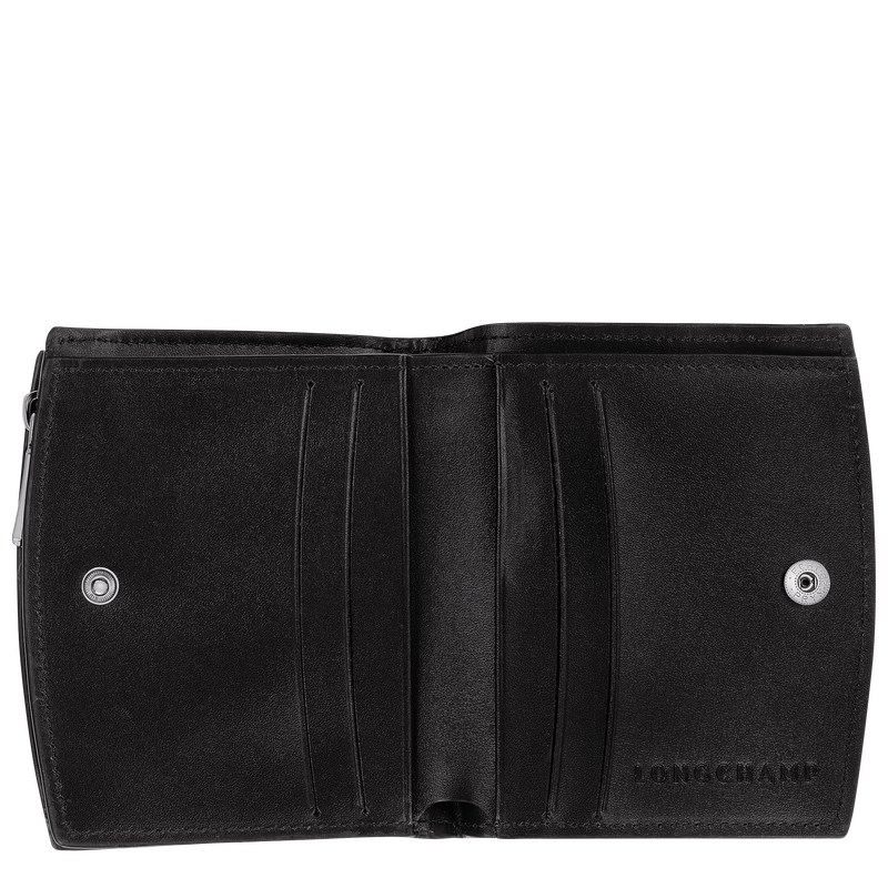 Longchamp Le Roseau Wallet Siyah | 72094-QRXV