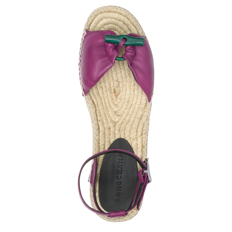 Longchamp Le Roseau Wedge Espadrilles Violet | 50136-BFML