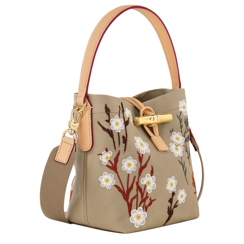 Longchamp Le Roseau Xs Bucket Bag Oat | 51746-BETO