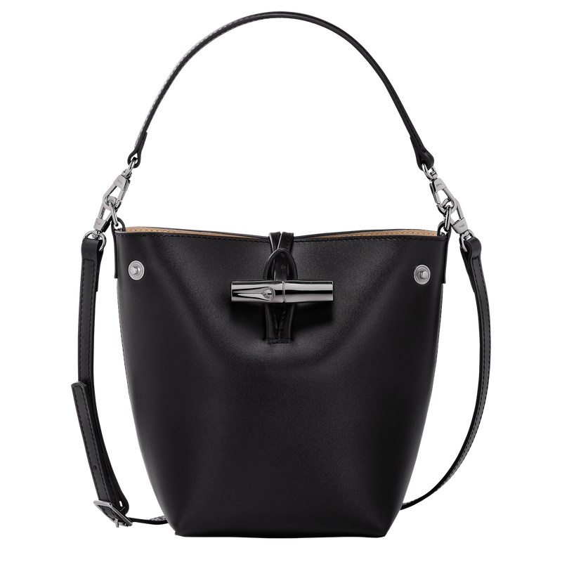 Longchamp Le Roseau Xs Bucket Bag Siyah | 90325-UPLT