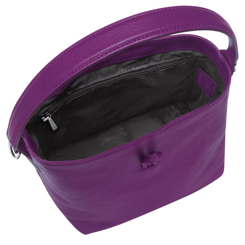 Longchamp Le Roseau Xs Bucket Bag Violet | 153-YWPNOQ