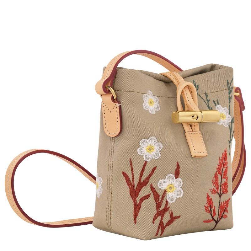 Longchamp Le Roseau Xs Crossbody Bag Oat | 68275-YFDX