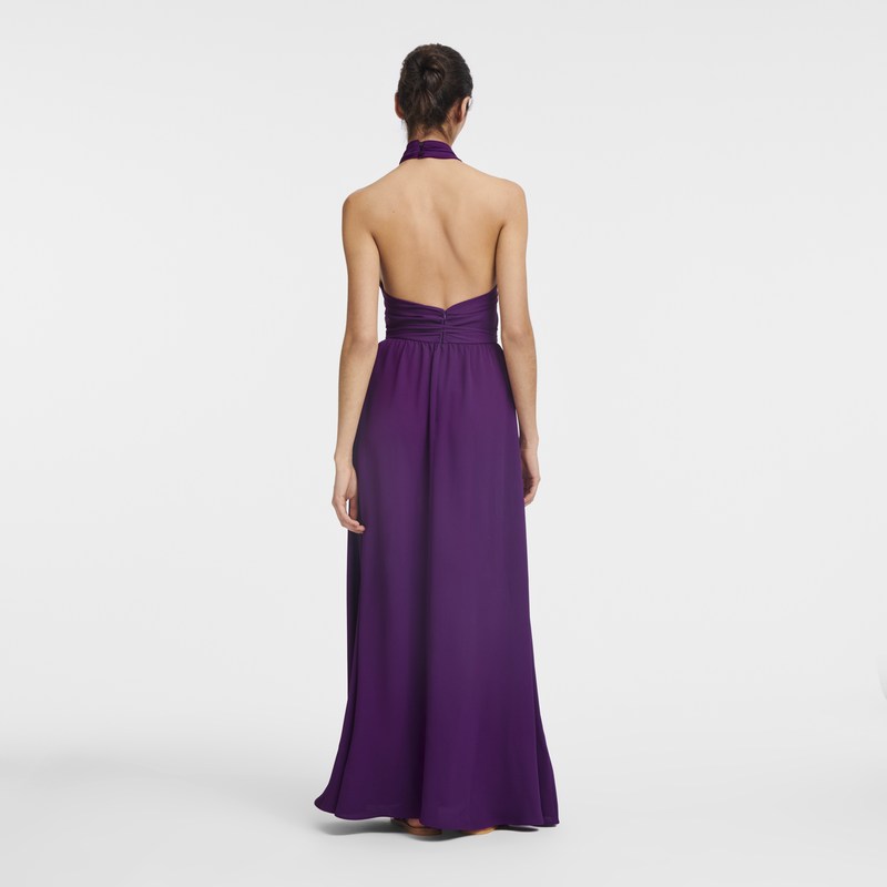 Longchamp Long Dress Violet | 062-UGHBMN