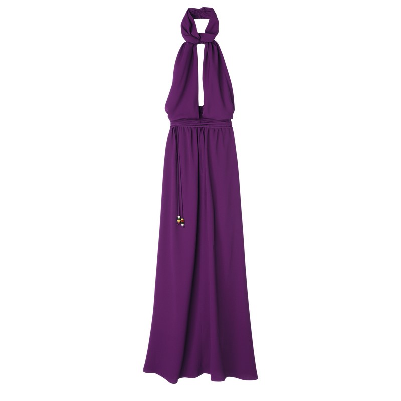 Longchamp Long Dress Violet | 062-UGHBMN