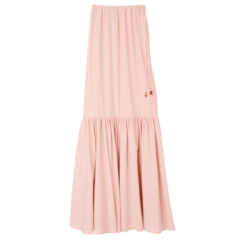 Longchamp Long Skirt Nude | 69138-CYRV