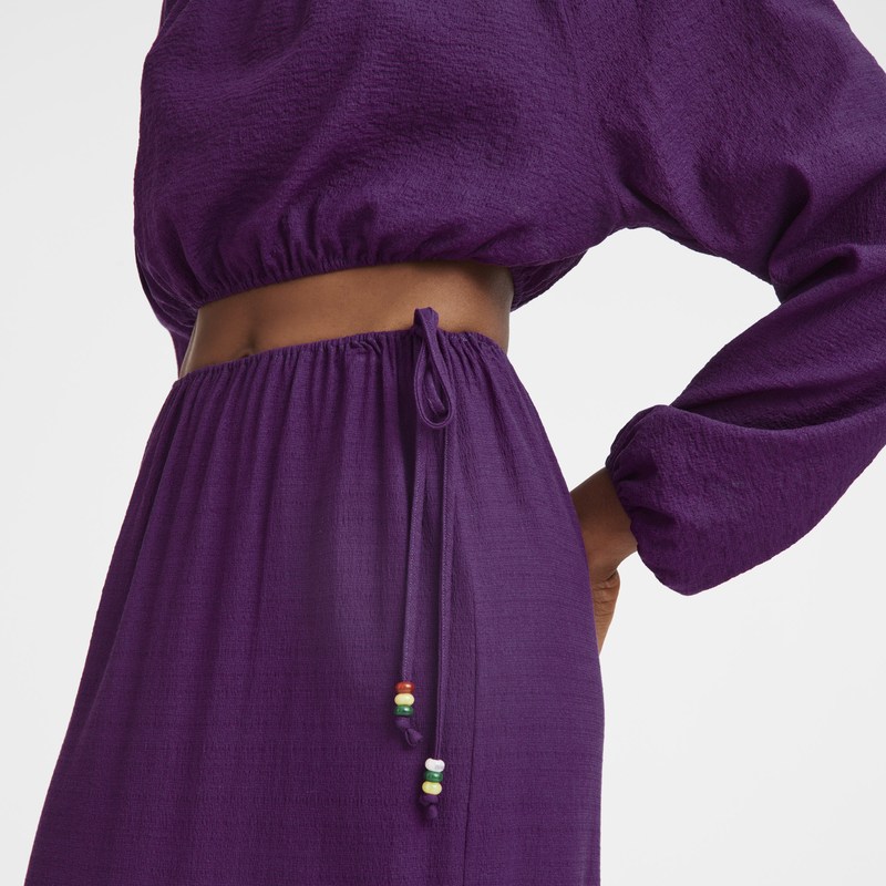 Longchamp Long Skirt Violet | 20963-YSBF