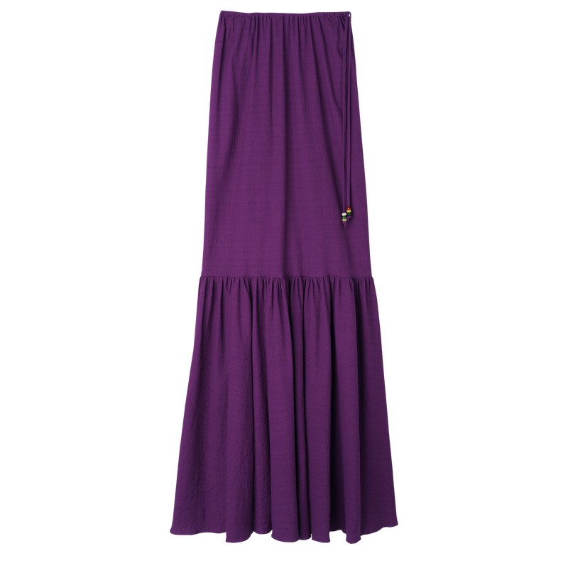 Longchamp Long Skirt Violet | 20963-YSBF