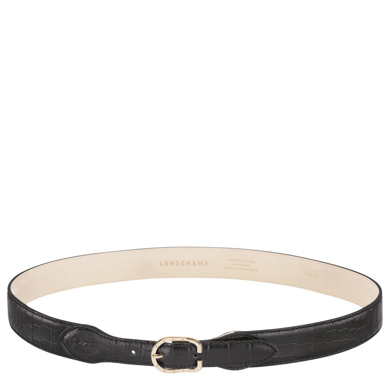 Longchamp Longchamp 1980 Ladies\' Belt Siyah | 30465-KGST