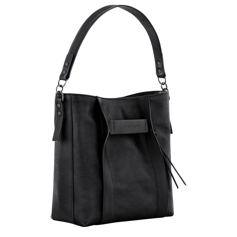 Longchamp Longchamp 3d M Hobo Bag Siyah | 135-QHJAWX