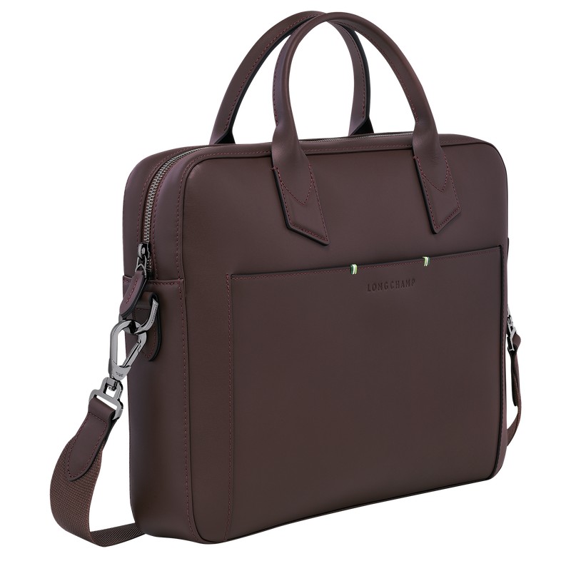 Longchamp Longchamp Sur Seine Briefcase Mocha | 865-JPTAUX