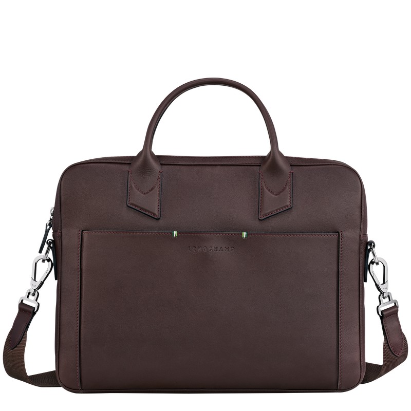 Longchamp Longchamp Sur Seine Briefcase Mocha | 865-JPTAUX