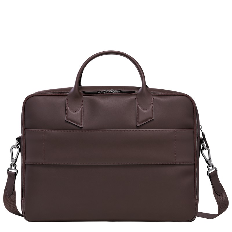 Longchamp Longchamp Sur Seine M Briefcase Mocha | 351-LEWOAF