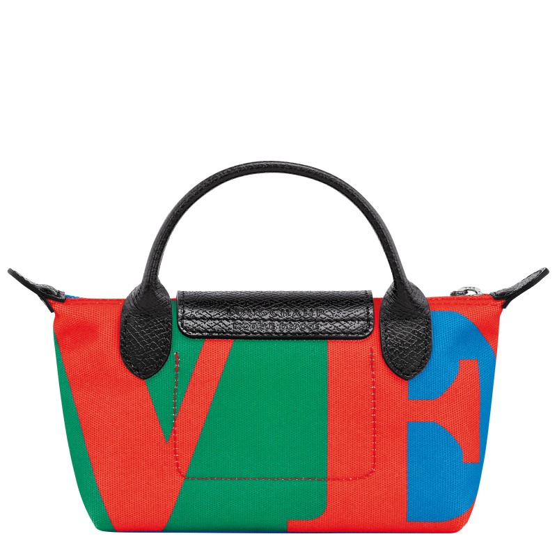 Longchamp Longchamp X Robert Indiana Pouch Kırmızı Lacivert | 94702-ZDXT