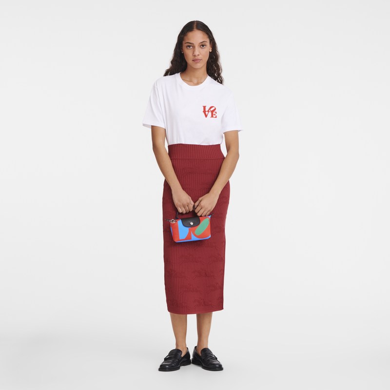 Longchamp Longchamp X Robert Indiana Pouch Kırmızı Lacivert | 46059-LISG