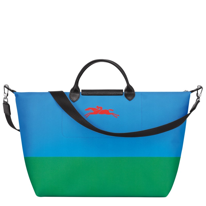 Longchamp Longchamp X Robert Indiana Travel Bag Kırmızı Lacivert | 31862-ZPIR