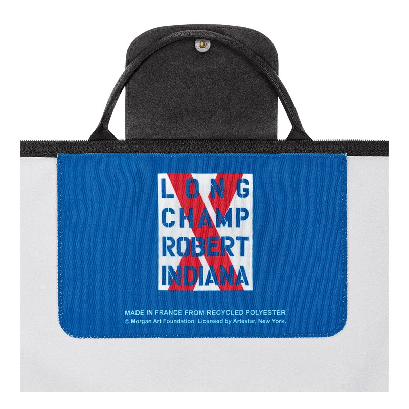 Longchamp Longchamp X Robert Indiana Travel Bag Beyaz | 62318-GXOE