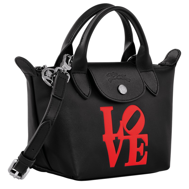 Longchamp Longchamp X Robert Indiana Xs Handbag Siyah | 045-NDWYJC