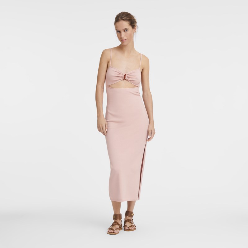 Longchamp Midi Dress Nude | 13540-DZNX