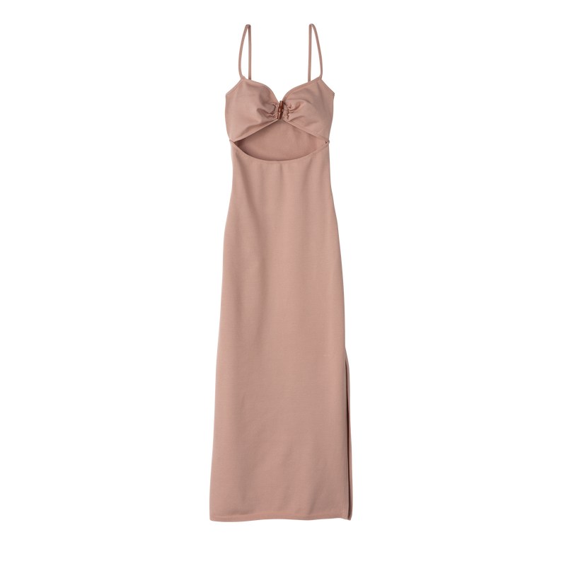 Longchamp Midi Dress Nude | 13540-DZNX