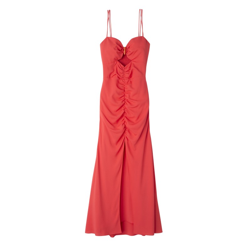 Longchamp Midi Dress Strawberry | 453-CRSBNO