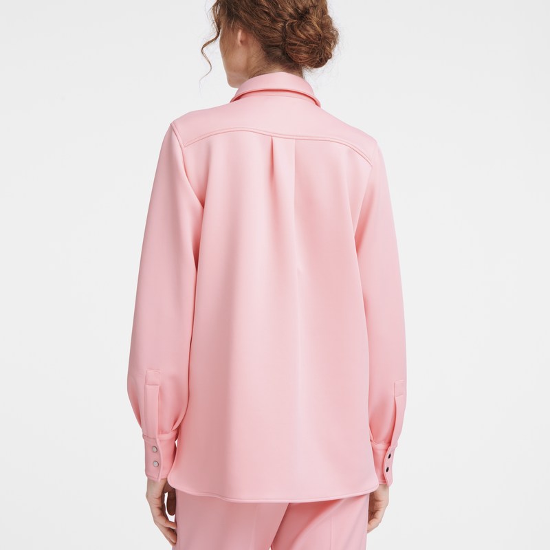 Longchamp Shirt Pembe | 78346-HLJK