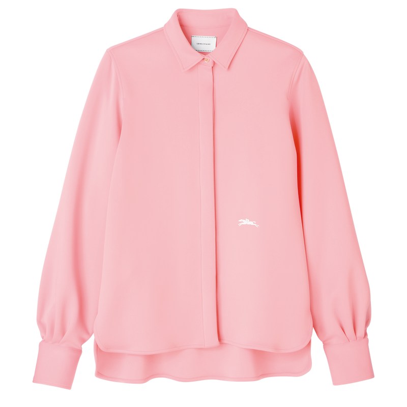 Longchamp Shirt Pembe | 78346-HLJK