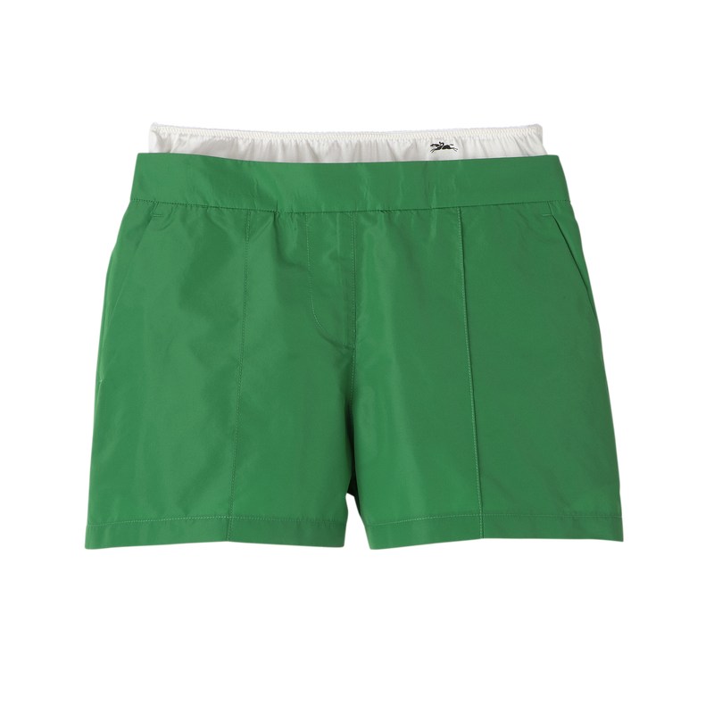 Longchamp Short Pants With Belt Patch Yeşil | 71895-THMB