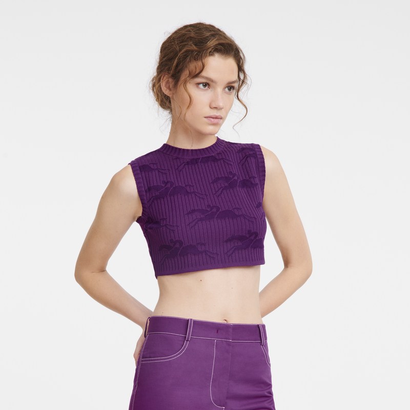 Longchamp Sleeveless Top Violet | 09186-DIRX