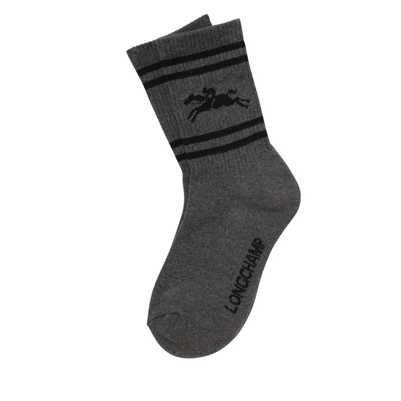 Longchamp Socks Anthracite | 26548-BCSR