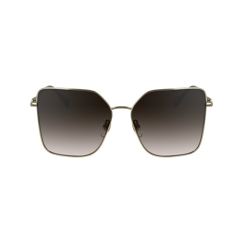 Longchamp Sunglasses Altın Kahverengi | 20371-MRVP