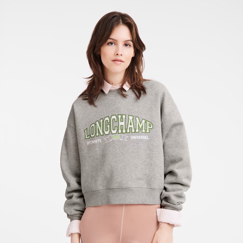 Longchamp Sweatshirt Gri | 24186-OJQF