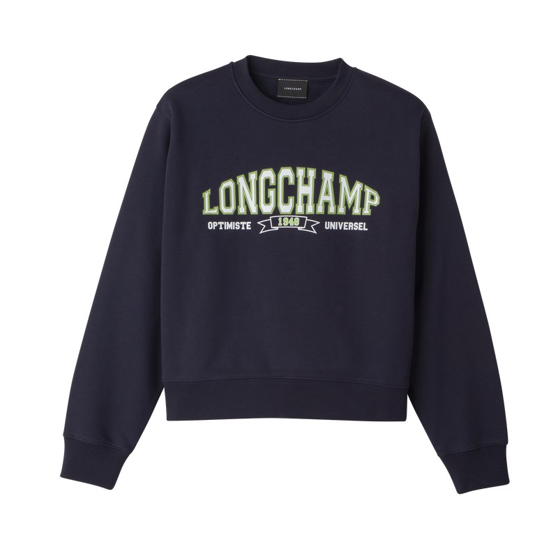 Longchamp Sweatshirt Lacivert | 74985-ZOKD