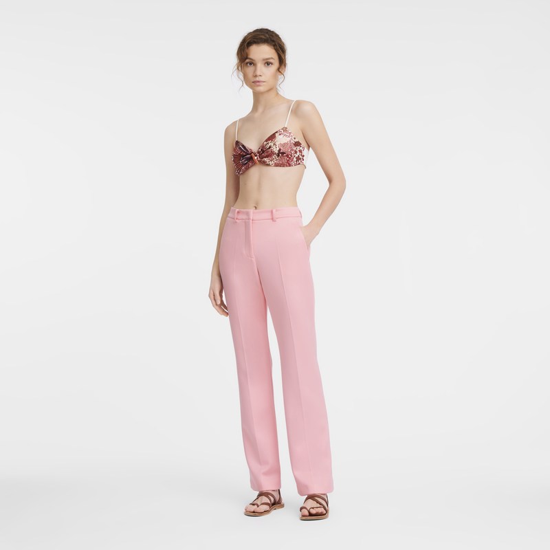 Longchamp Trousers Pembe | 64059-AWYN