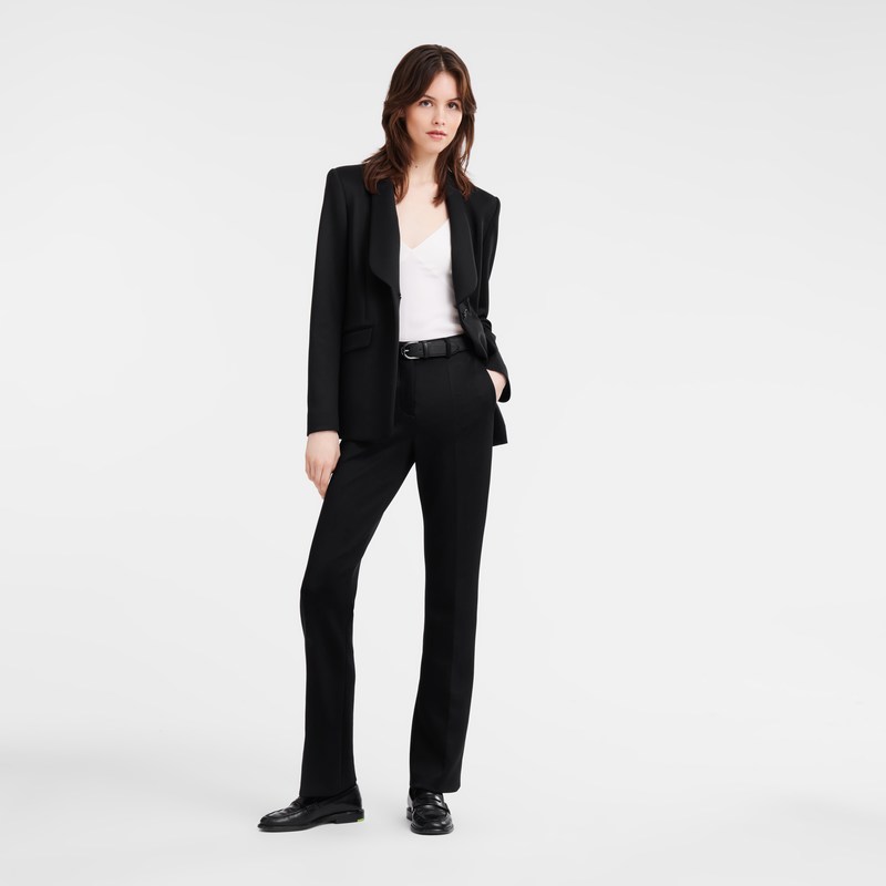 Longchamp Trousers Siyah | 14298-BFNM