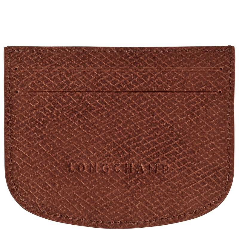 Longchamp Épure Card Holder Kahverengi | 09762-UNAX