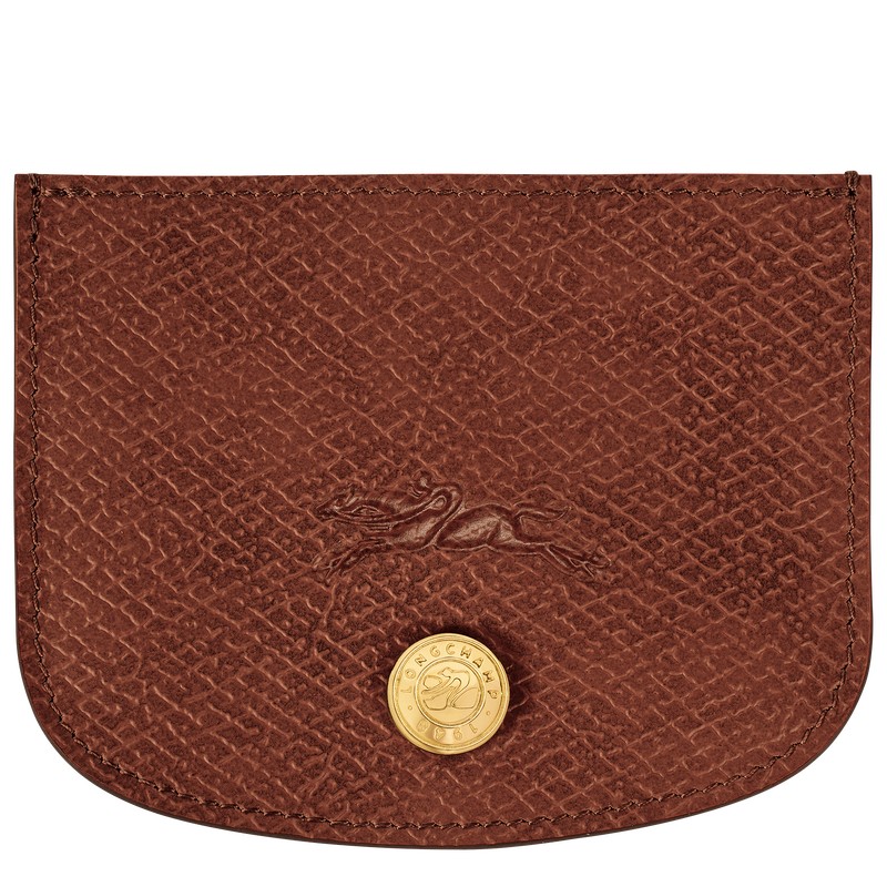 Longchamp Épure Card Holder Kahverengi | 61357-LEOI