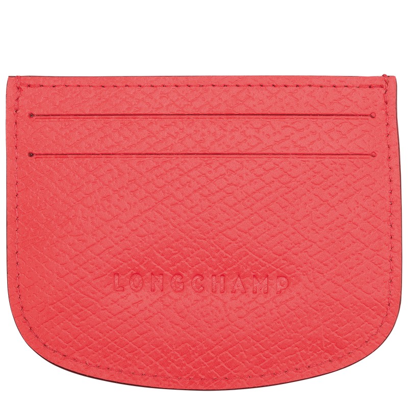 Longchamp Épure Card Holder Strawberry | 83256-RLMD