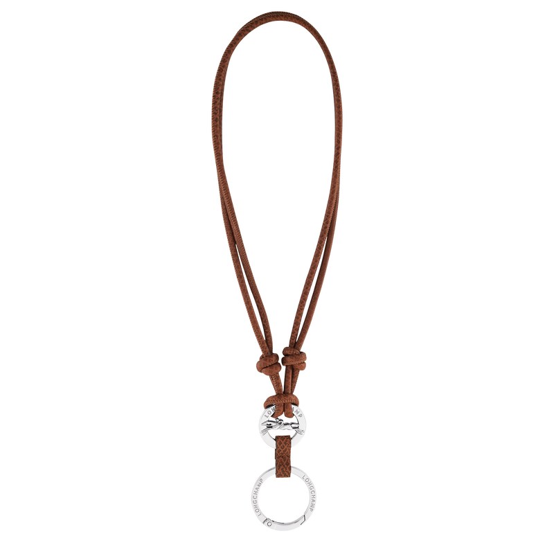 Longchamp Épure Key Ring Kahverengi | 47512-KHRB